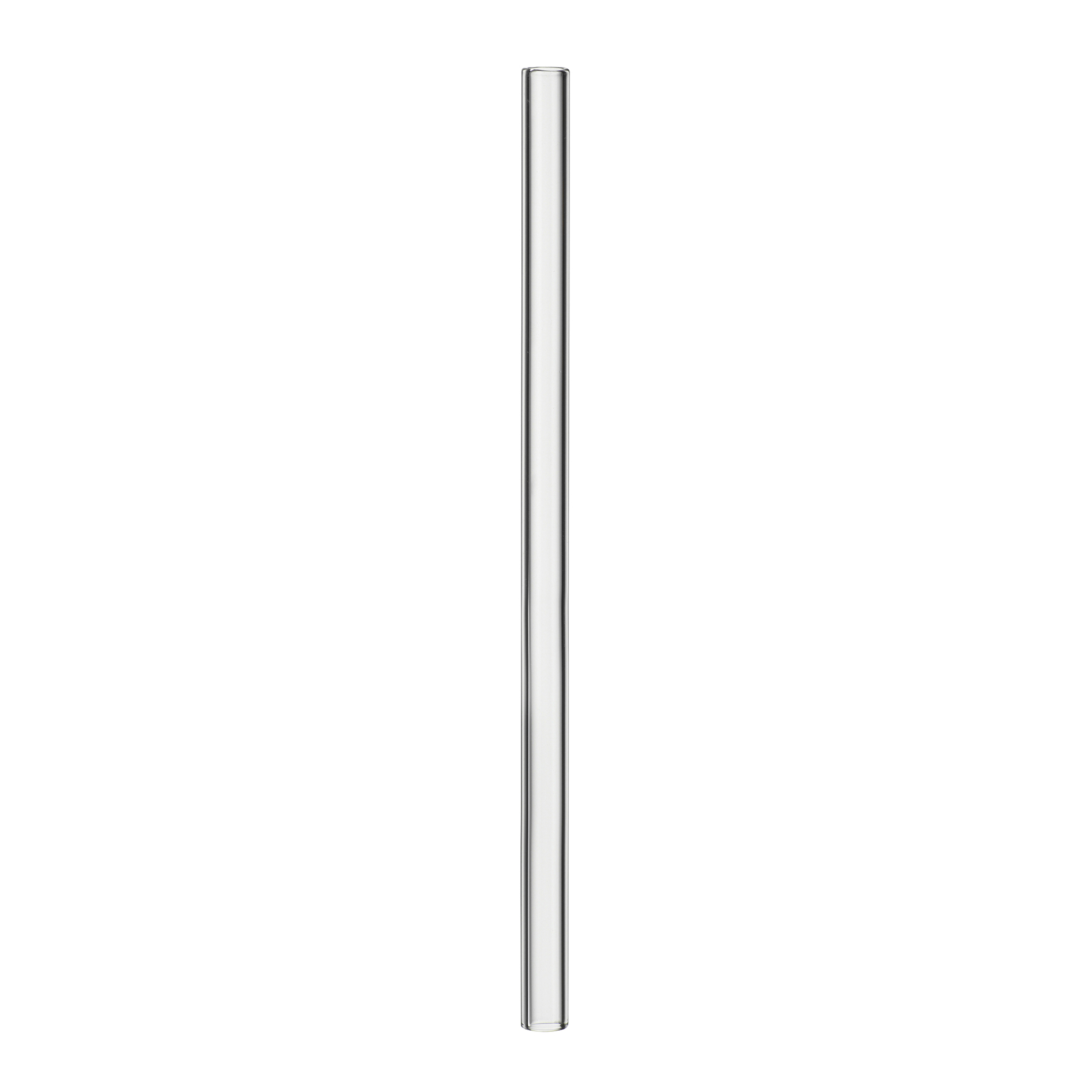 6er-Set Glas-Strohhalme - transparent - 20 cm