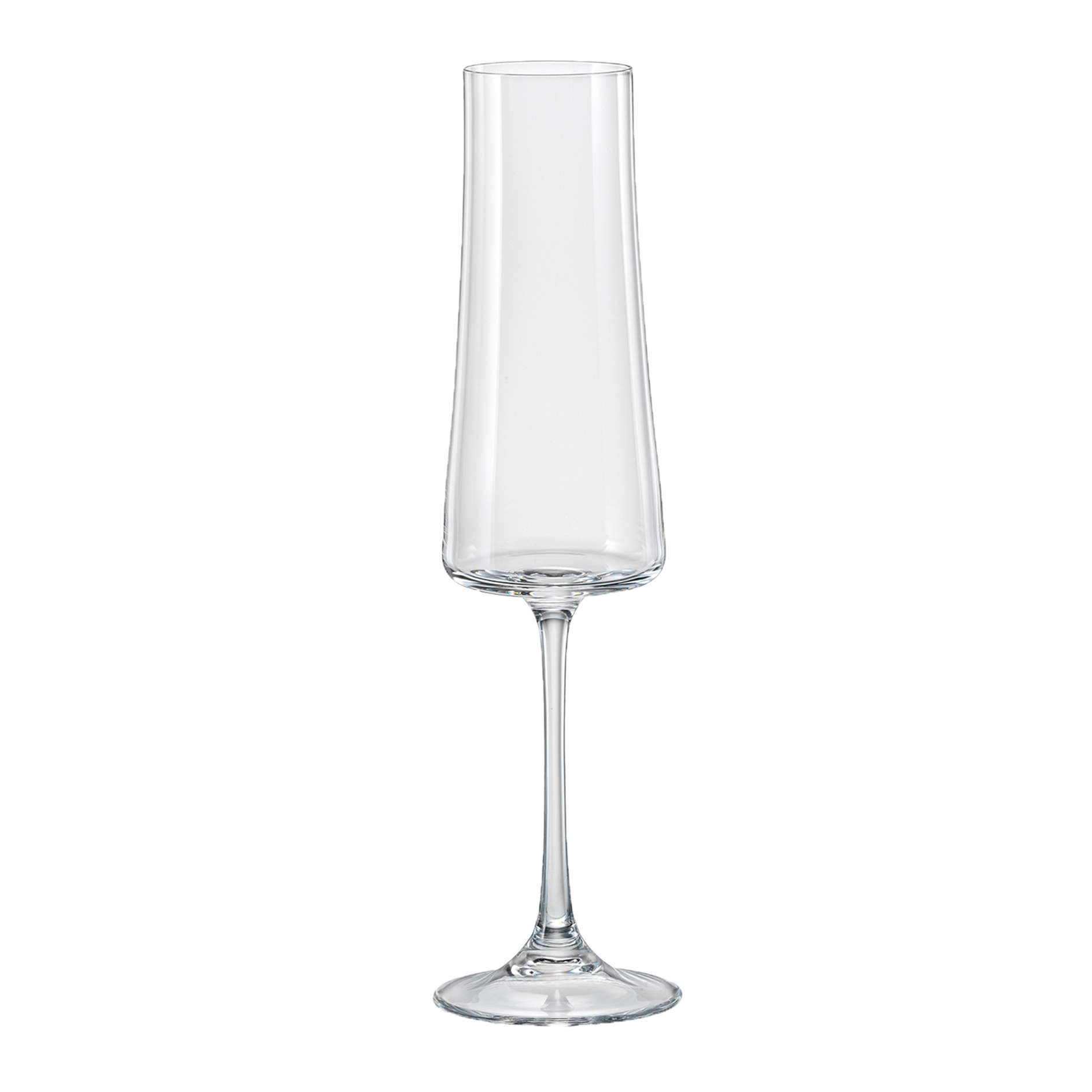 6er-Set Sektgläser - Kristallglas - 210 ml