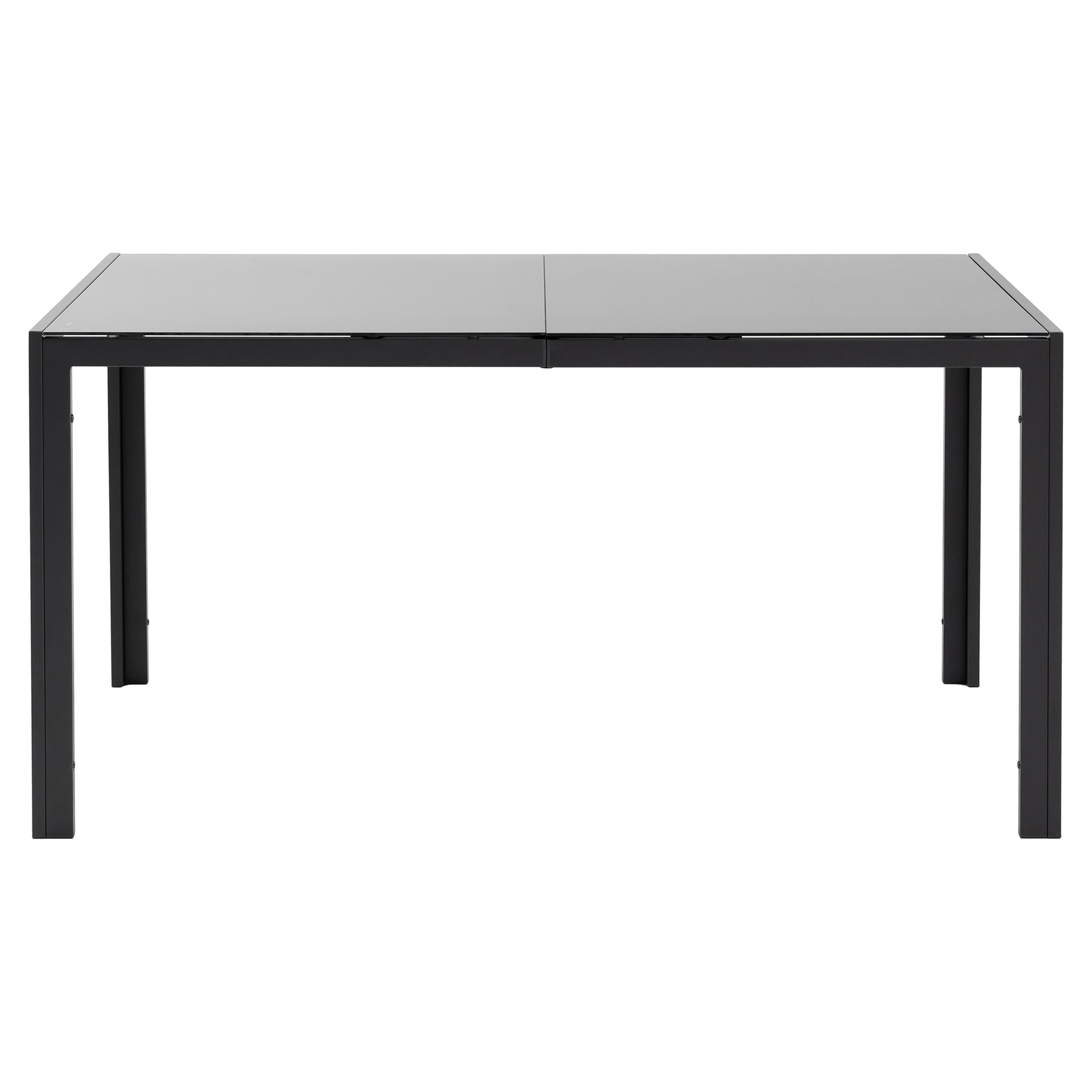 7-teiliges Gartenmöbelset - grau - Stahlgestell - Glasplatte