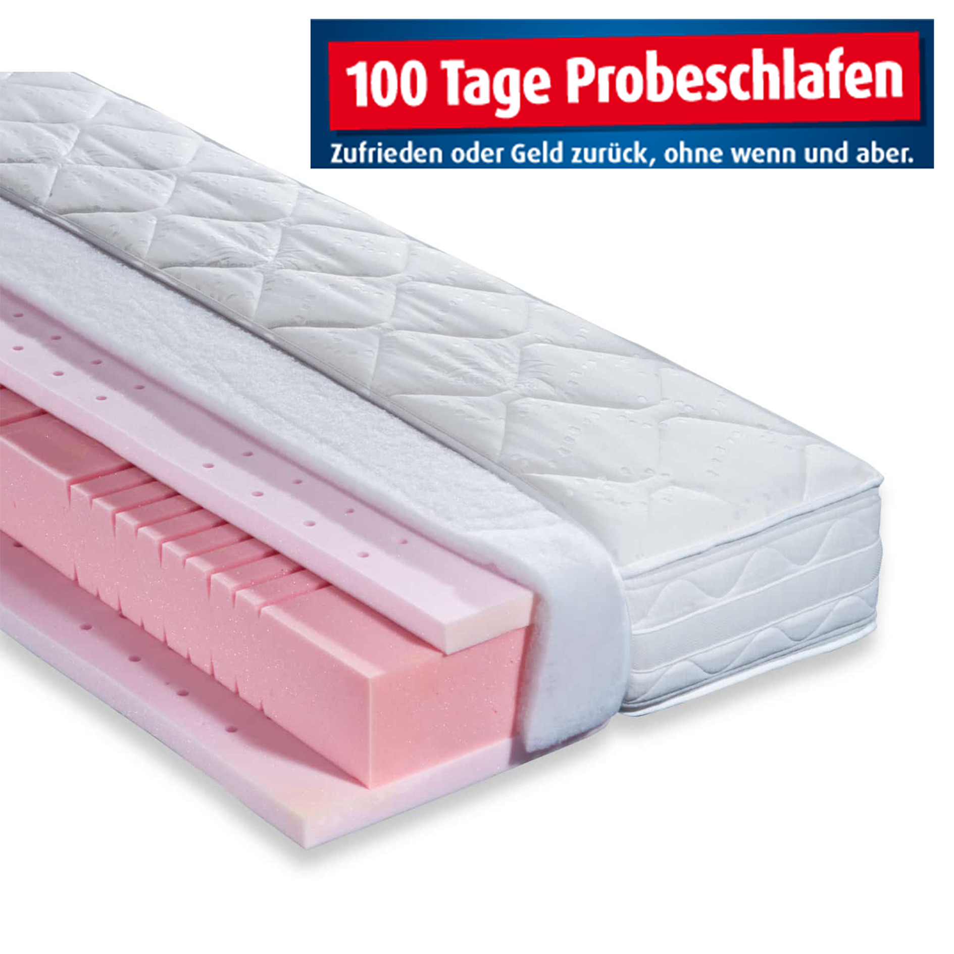 7-Zonen-Gel-Kaltschaummatratze DUO GEL PREMIUM - H2 - 90x200 cm