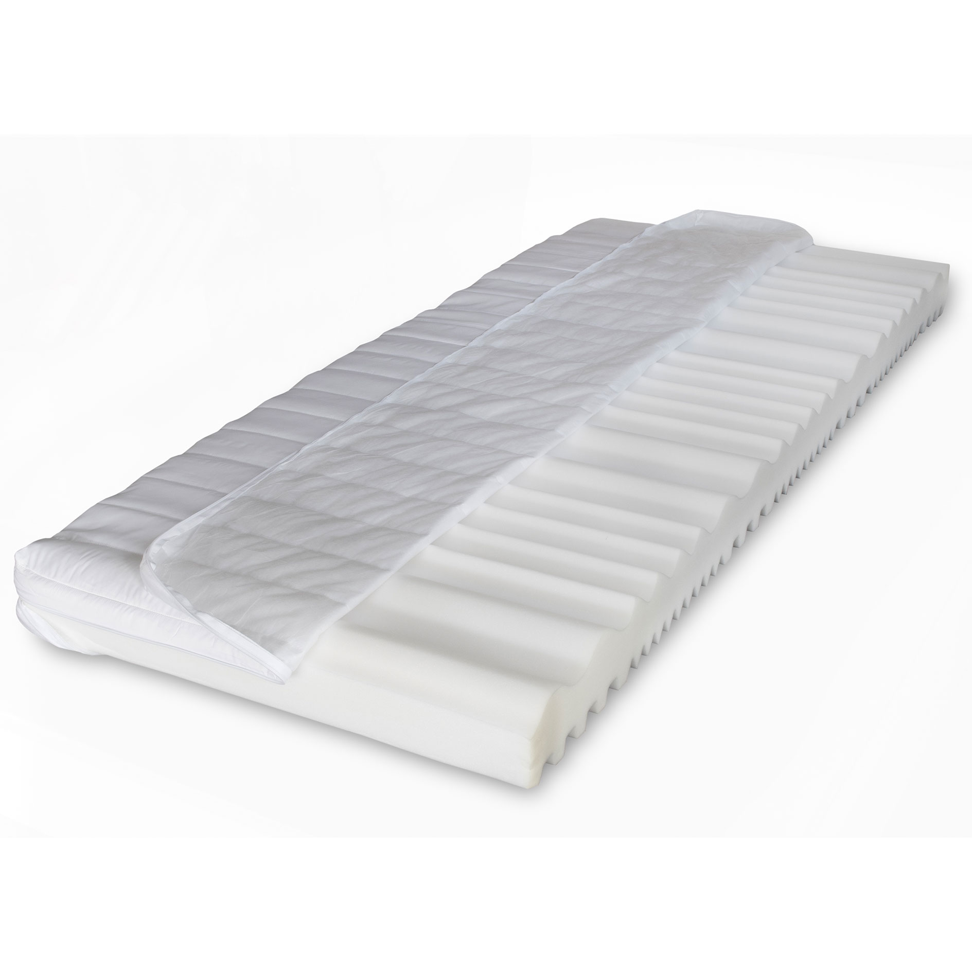 7-Zonen-Kaltschaum-Rollmatratze - H2/H3 - Wendematratze - 90x200 cm
