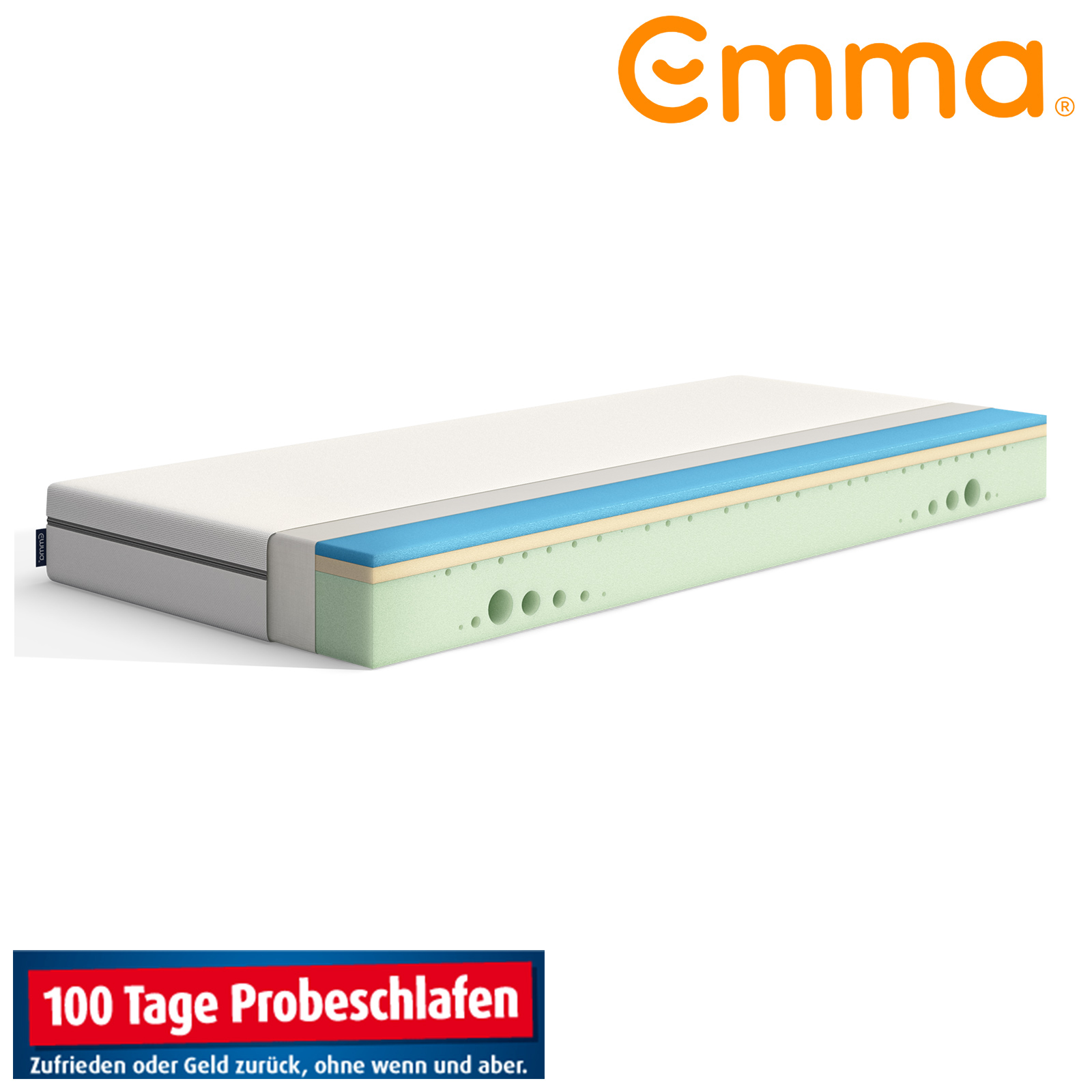 CN205311 Happy T-1 Matratze Für Haustiere – 76 X 51 X 17 Cm (XS), Marineblau, Abnehmbarer Bezug