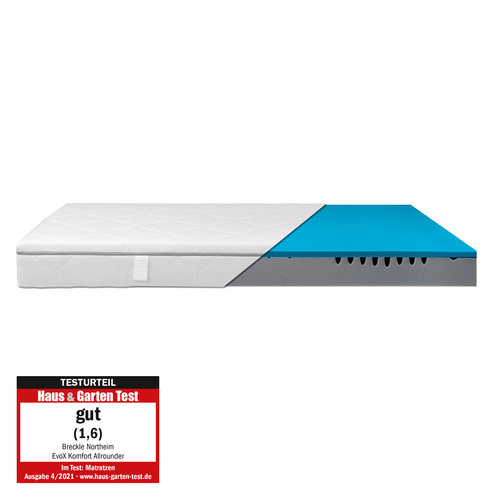 7-Zonen-Kaltschaummatratze EVOX KOMFORT ALLROUNDER - H3 - 120x200 cm