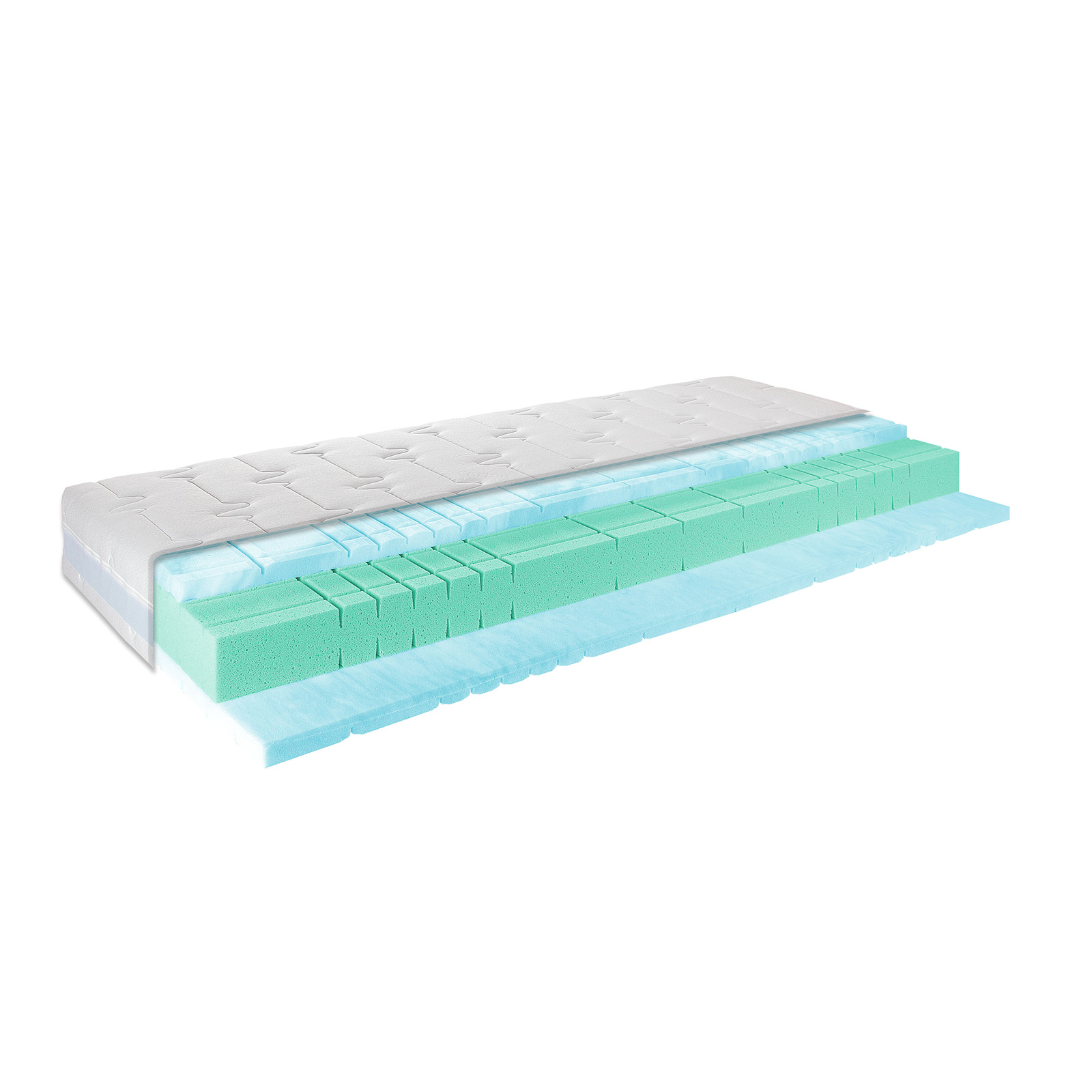 7-Zonen Kaltschaummatratze MEDIC BLUE AIR LLQ - H2 - 140x200 cm