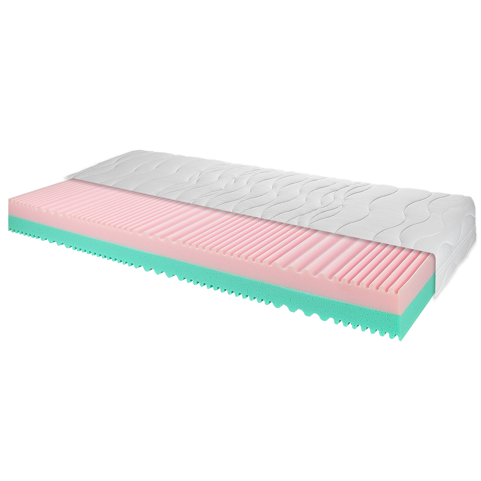 7-Zonen-Komfortschaummatratze DUO COTTON - H2/H3 - 120x200 cm