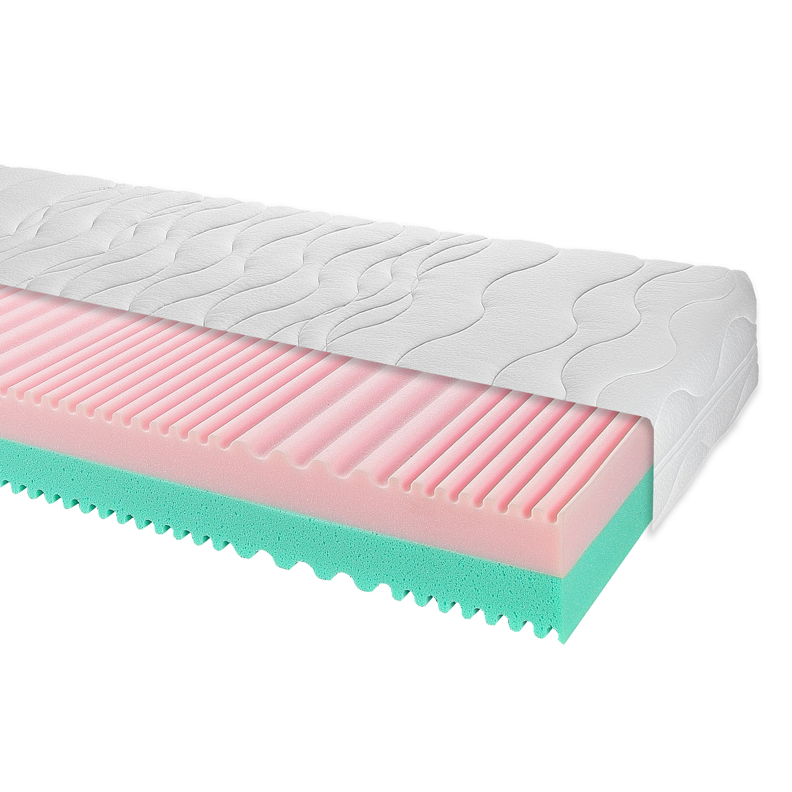 7-Zonen-Komfortschaummatratze DUO COTTON - H2/H3 - 120x200 cm