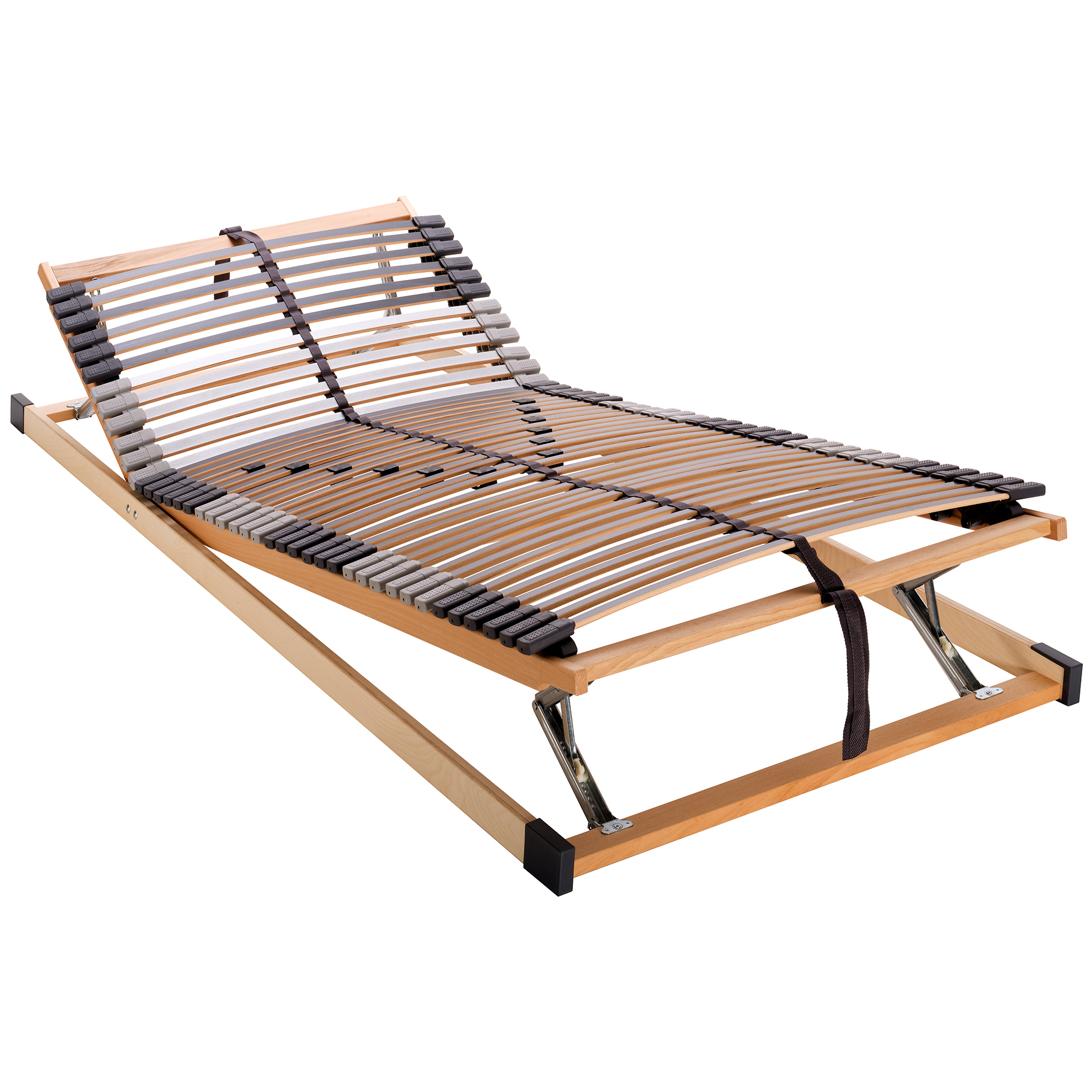 7-Zonen-Lattenrahmen C2-22 K+F MZV - natur-anthrazit - verstellbar - 90x200 cm