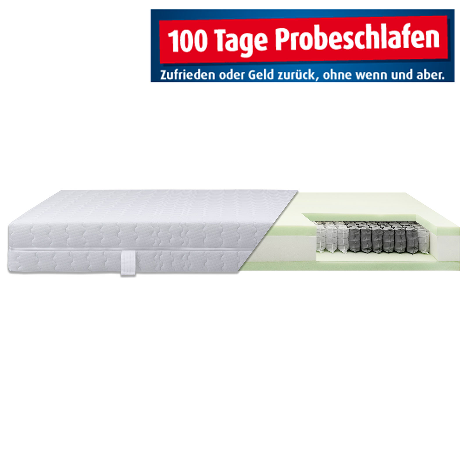7-Zonen-Taschenfederkernmatratze ACCORD 1000 DELUXE - H2 - 100x220 cm
