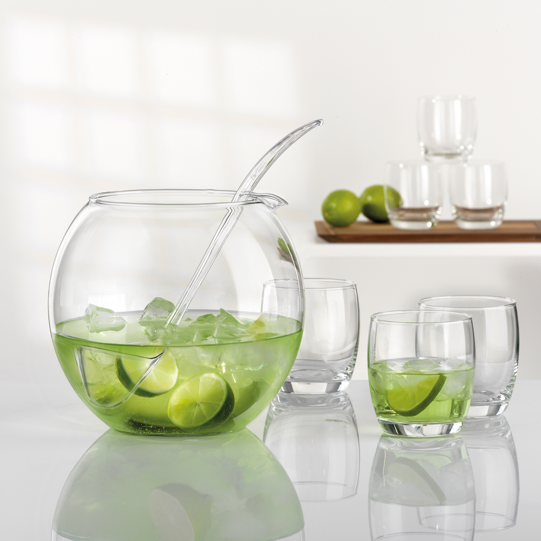 8-teiliges Bowle-Set - transparent - Glas