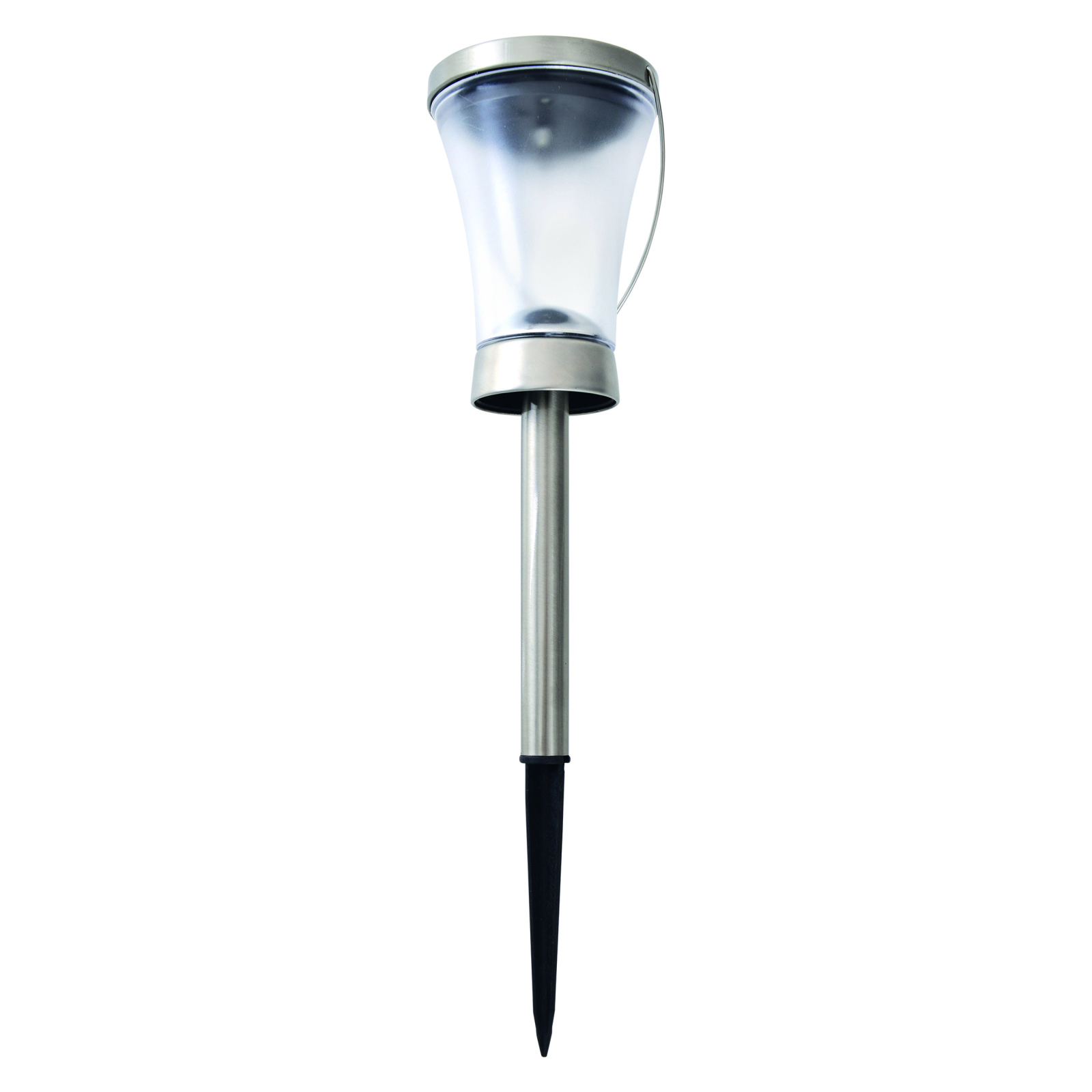 8er-Set LED-Solarleuchten - stahl-blank - 39,5 cm