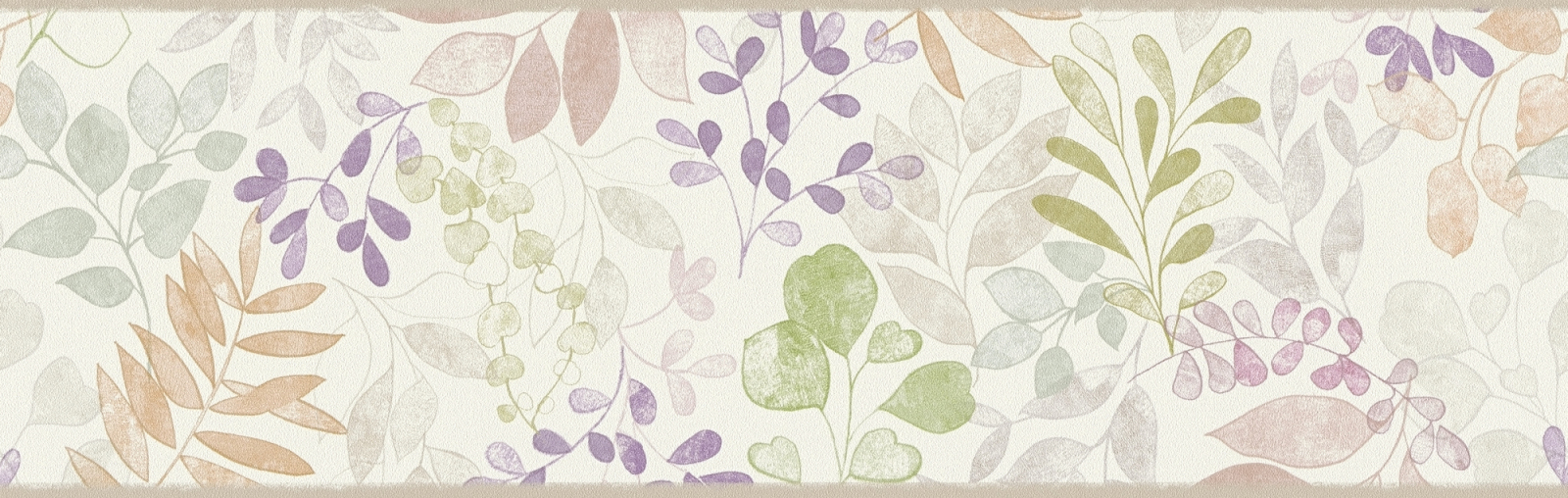 A.S. Creation Bordüre BORDER BOUTIQUE - beige-grau - Blätter - selbstklebend - 5 Meter