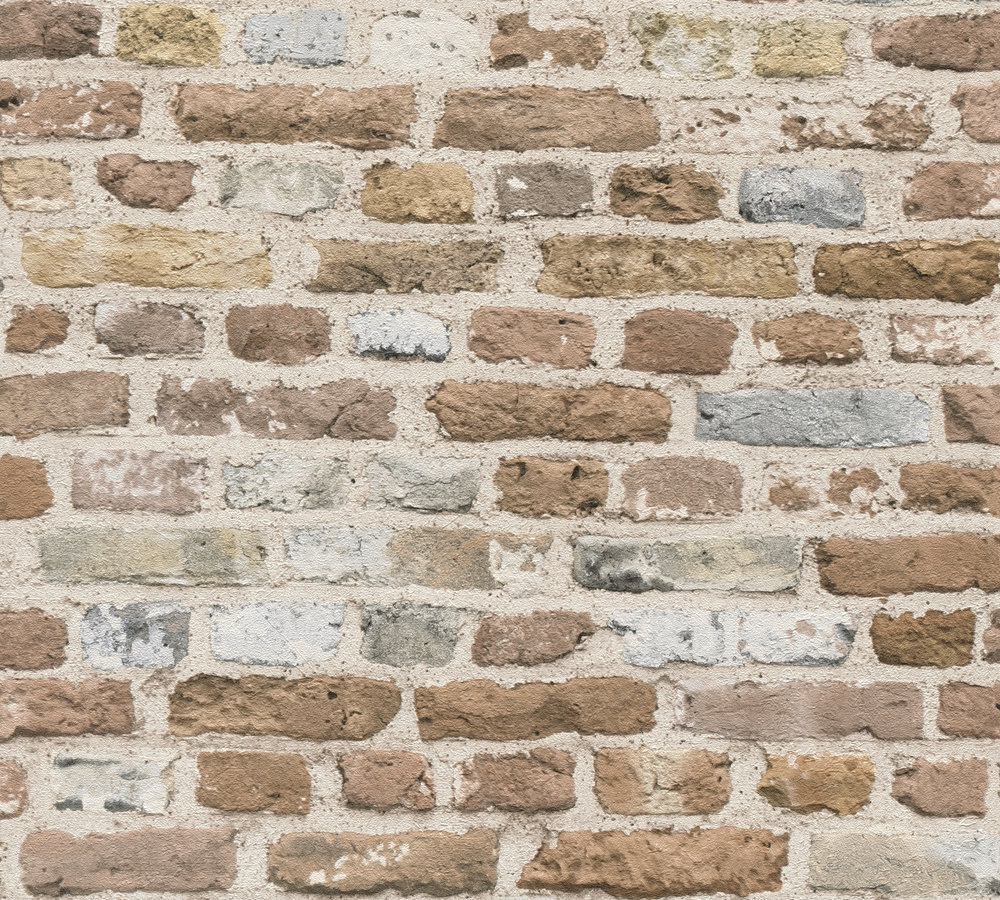 A.S. Creation Vliestapete BRICKS & STONES - braun-beige - Steinoptik - 10 Meter