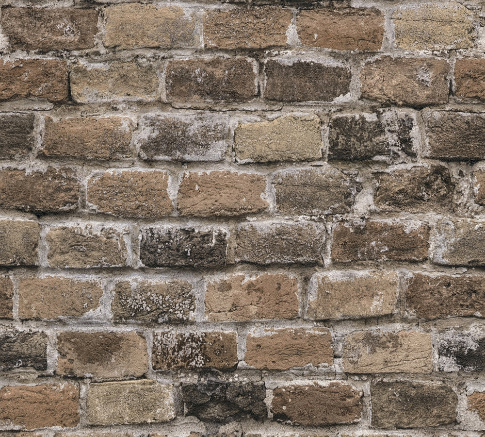 A.S. Creation Vliestapete BRICKS & STONES - braun - Steinoptik - 10 Meter