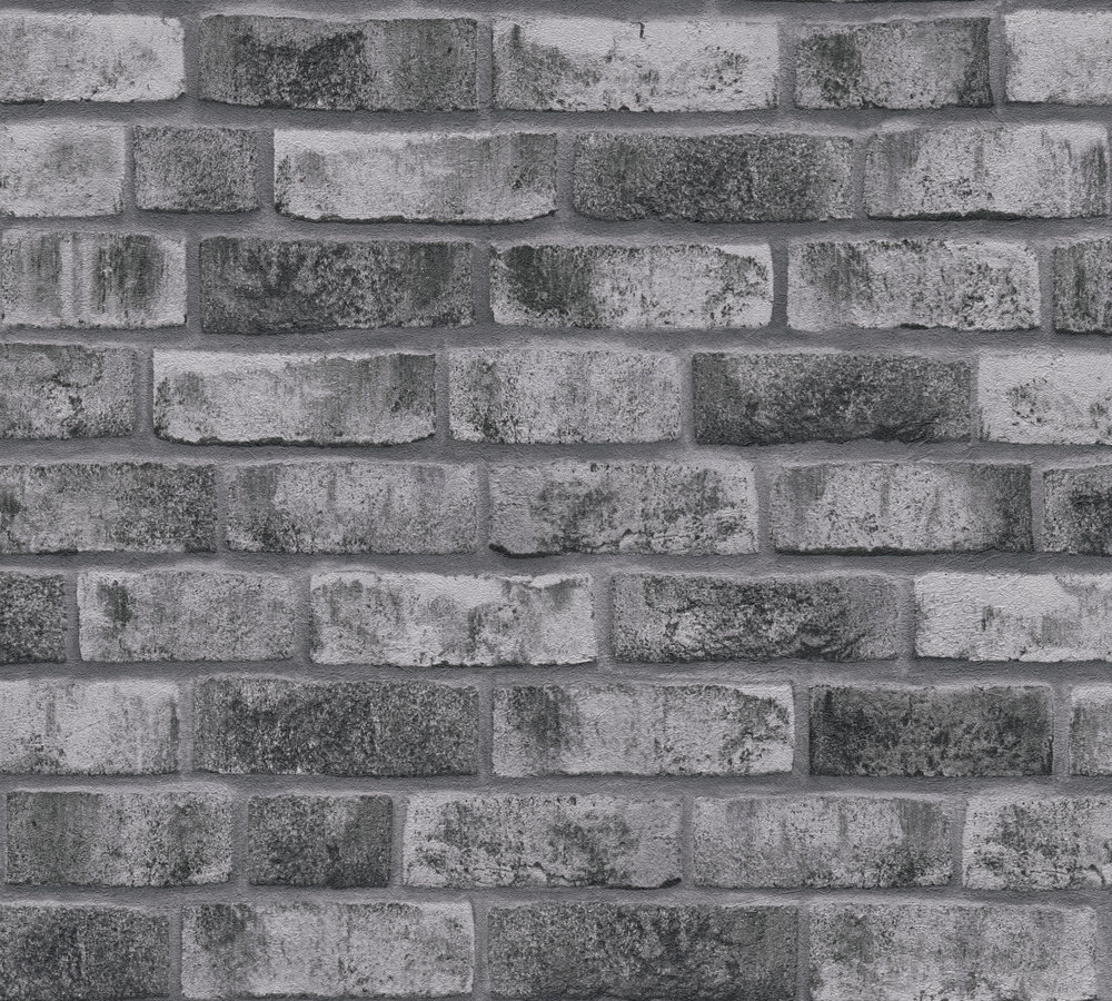A.S. Creation Vliestapete BRICKS & STONES - grau-anthrazit - Steinoptik - 10 Meter