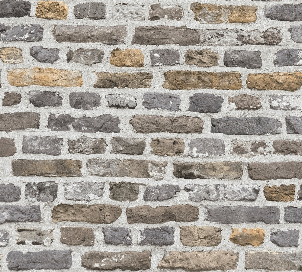 A.S. Creation Vliestapete BRICKS & STONES - grau-braun - Steinoptik - 10 Meter