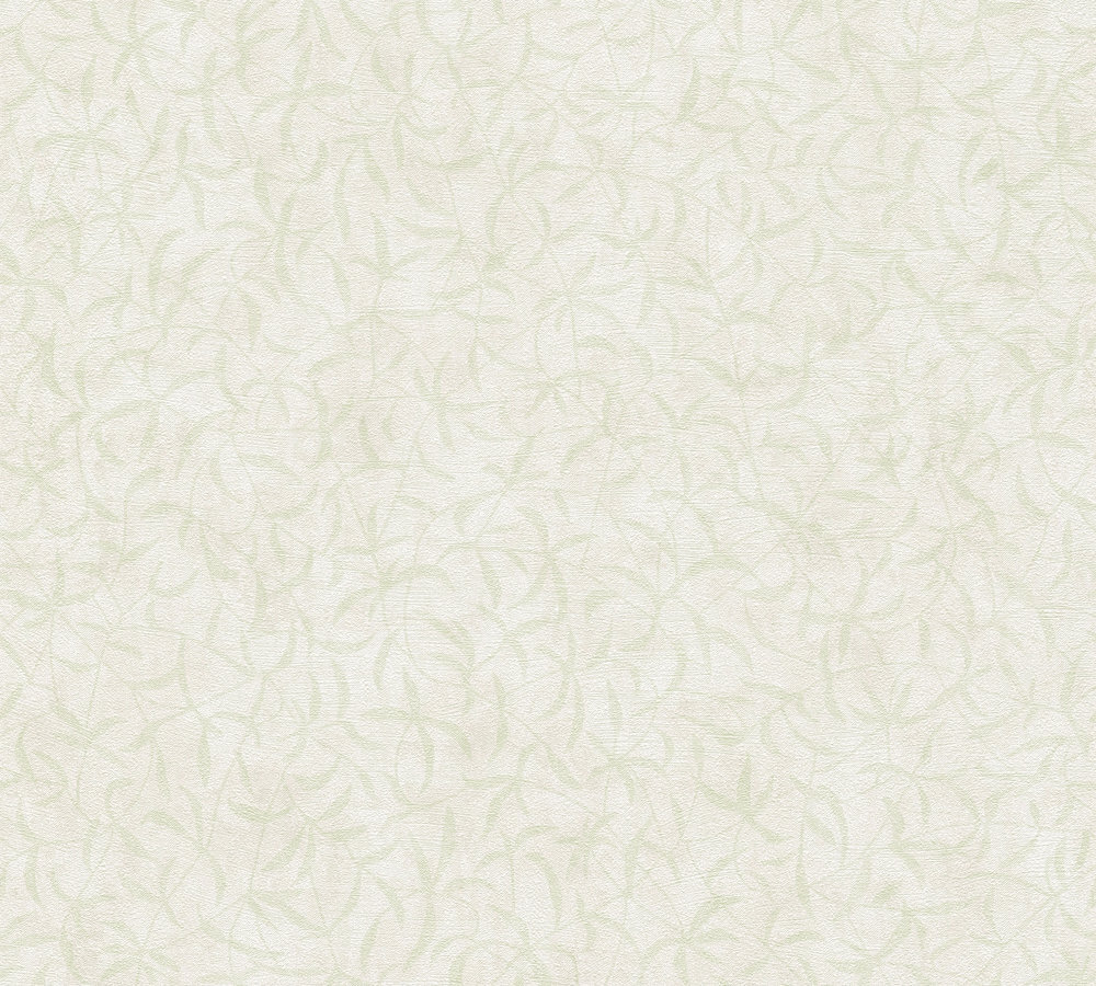 A.S. Creation Vliestapete - creme-grün - floral - 10 Meter