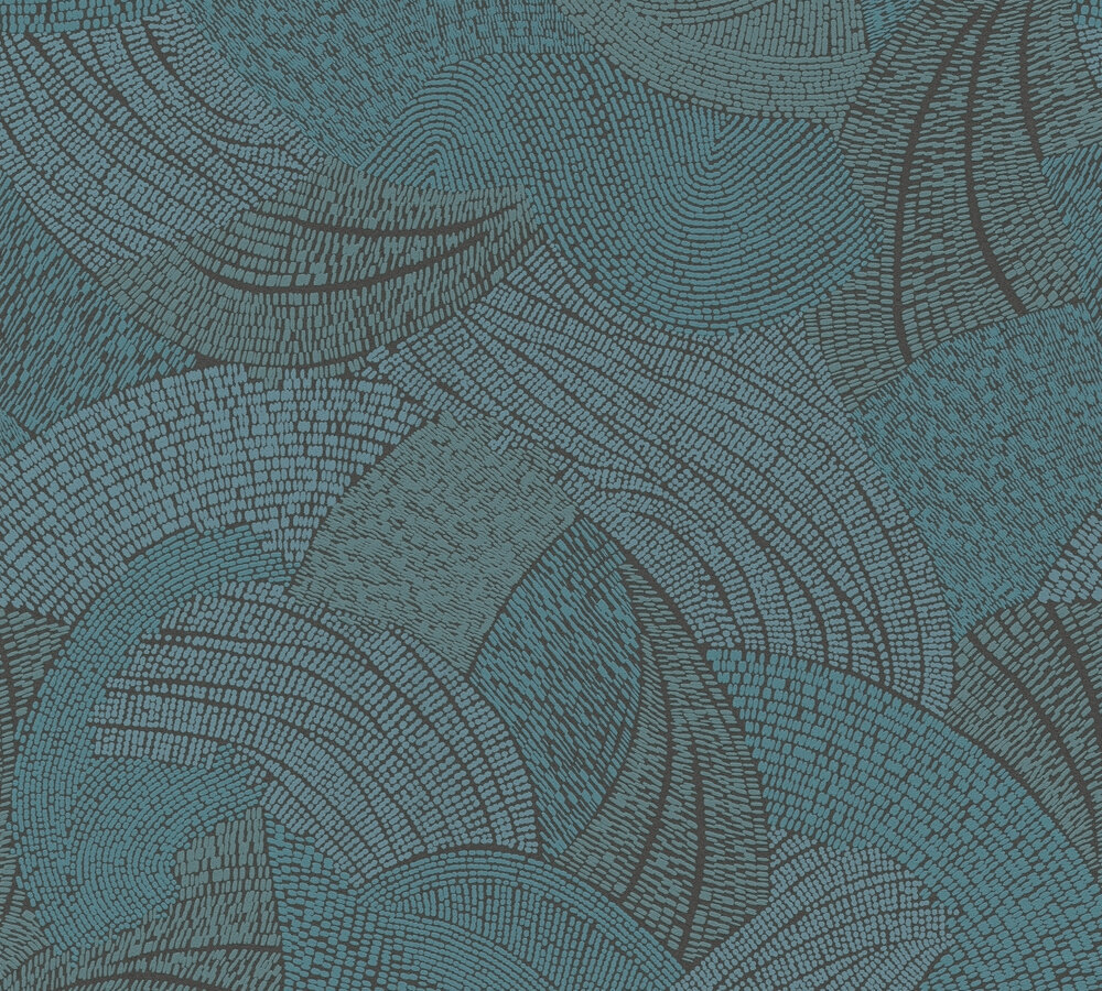 A.S. Creation Vliestapete FRENCH AFFAIR - blau-grün - Grafik - 10 Meter