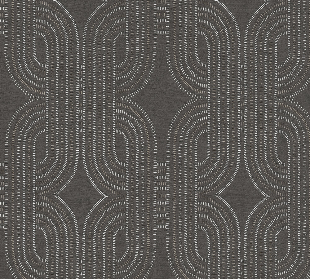 A.S. Creation Vliestapete FRENCH AFFAIR - schwarz-braun - Grafik - 10 Meter