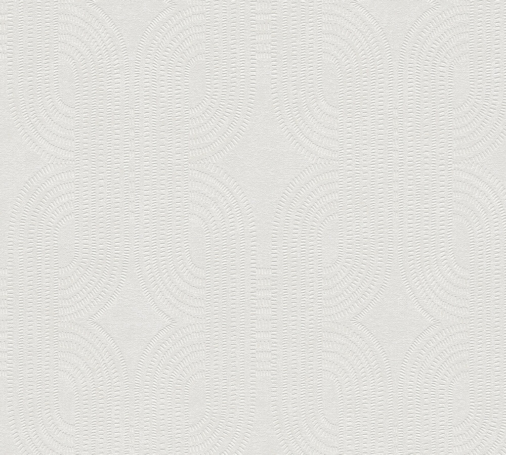 A.S. Creation Vliestapete FRENCH AFFAIR - weiß-grau - Grafik - 10 Meter
