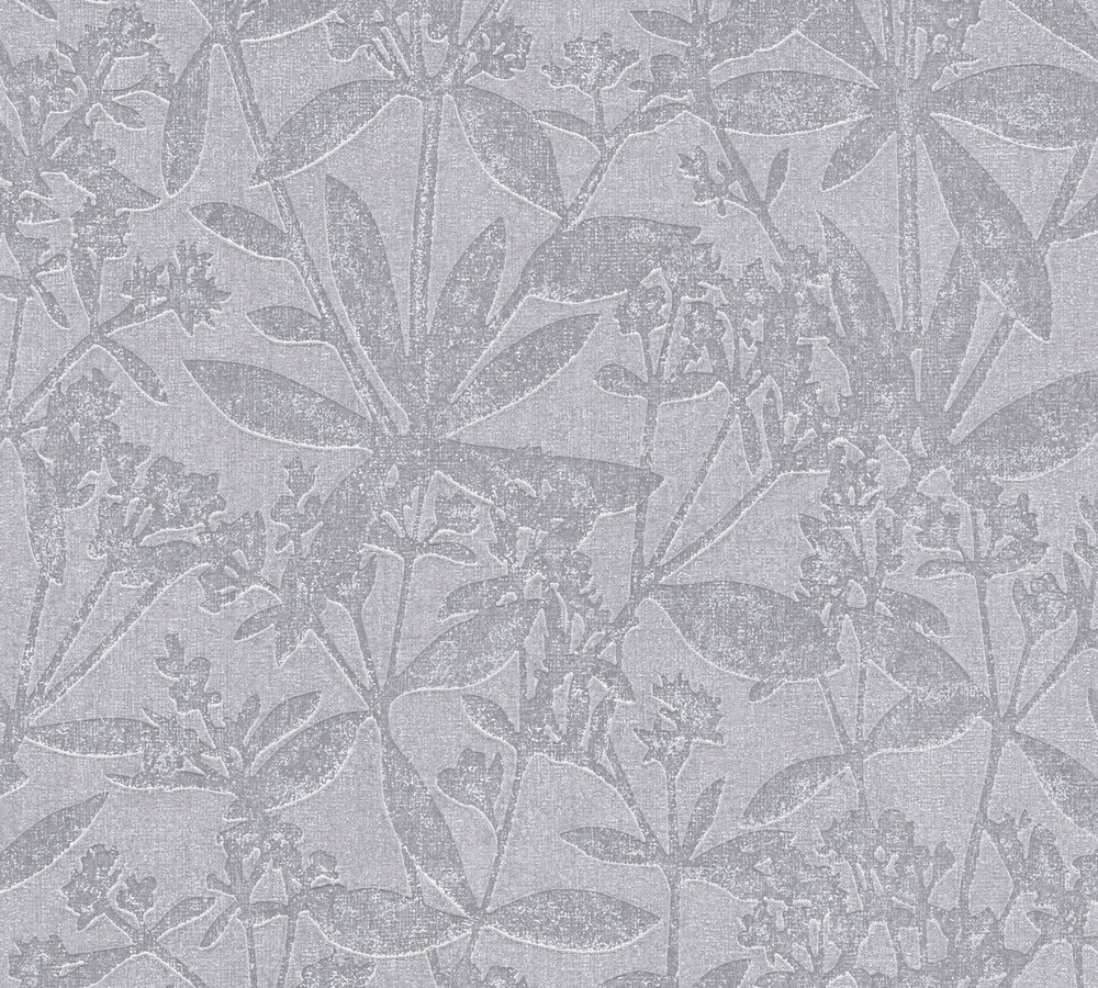 A.S. Creation Vliestapete - grau-blau - Floral - 10 Meter