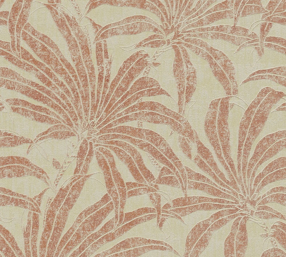 A.S. Creation Vliestapete JADE 2 - beige-rot - Palmen - 10 Meter