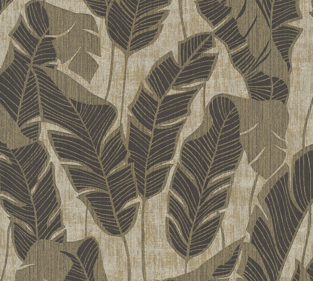 A.S. Creation Vliestapete JADE 2 - beige-schwarz - botanisch - 10 Meter