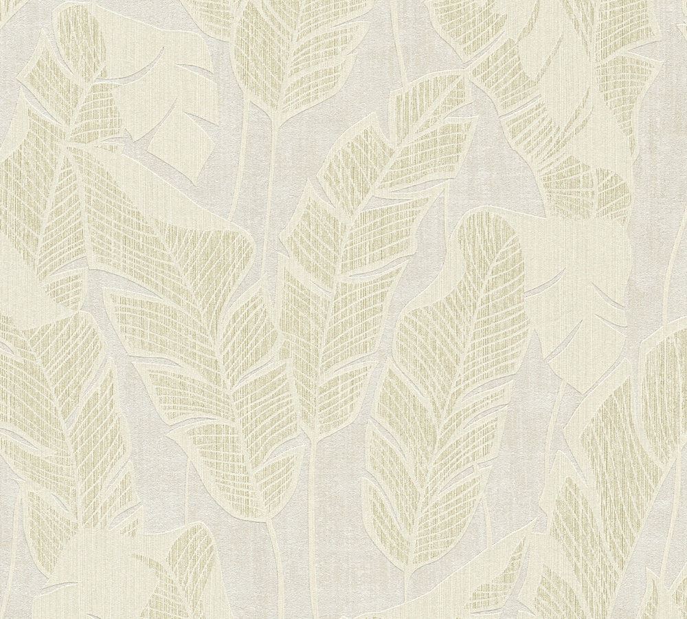 A.S. Creation Vliestapete JADE 2 - weiß-beige - botanisch - 10 Meter