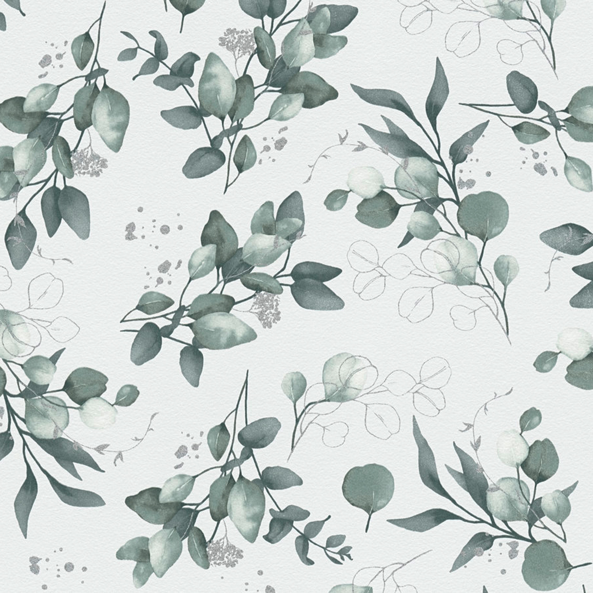 A.S. Creation Vliestapete - mint - Blumen - 10 Meter