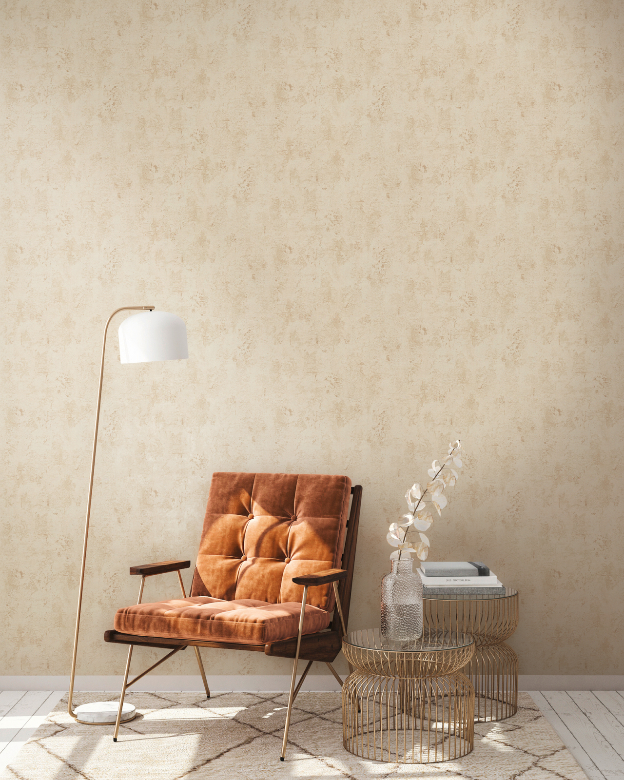 A.S. Creation Vliestapete THE BOS - beige-creme - Betonoptik - 10 Meter