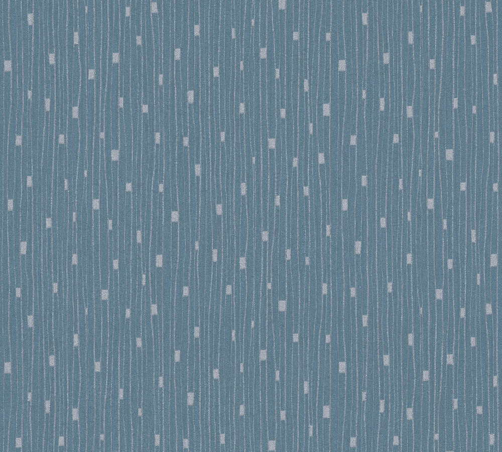 A.S. Creation Vliestapete THE BOS - blau-silber - Streifen - 10 Meter