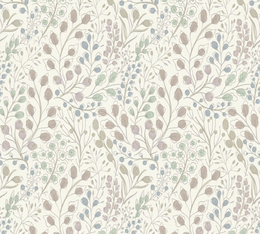 A.S. Creation Vliestapete - weiß-rosa-creme - Floral - 10 Meter