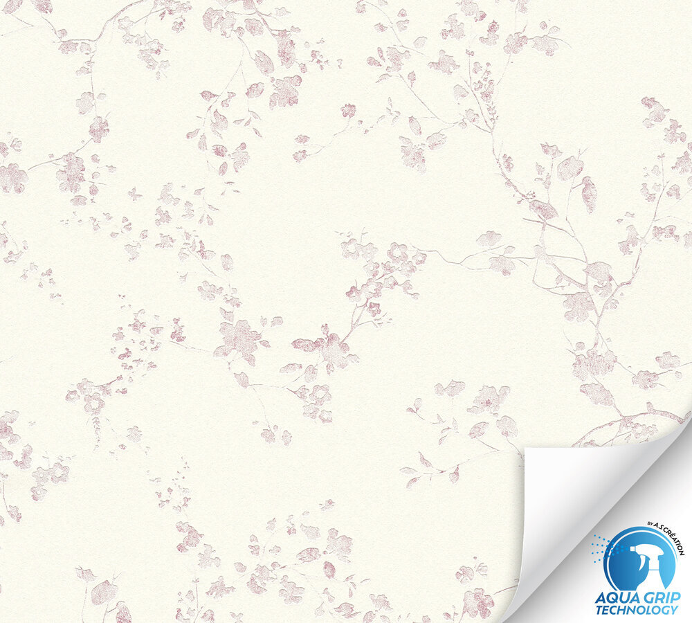A.S. Creation Vliestapete WOW-DESIGNDROP - weiß-violett - Blumen - vorgekleistert - 10 Meter
