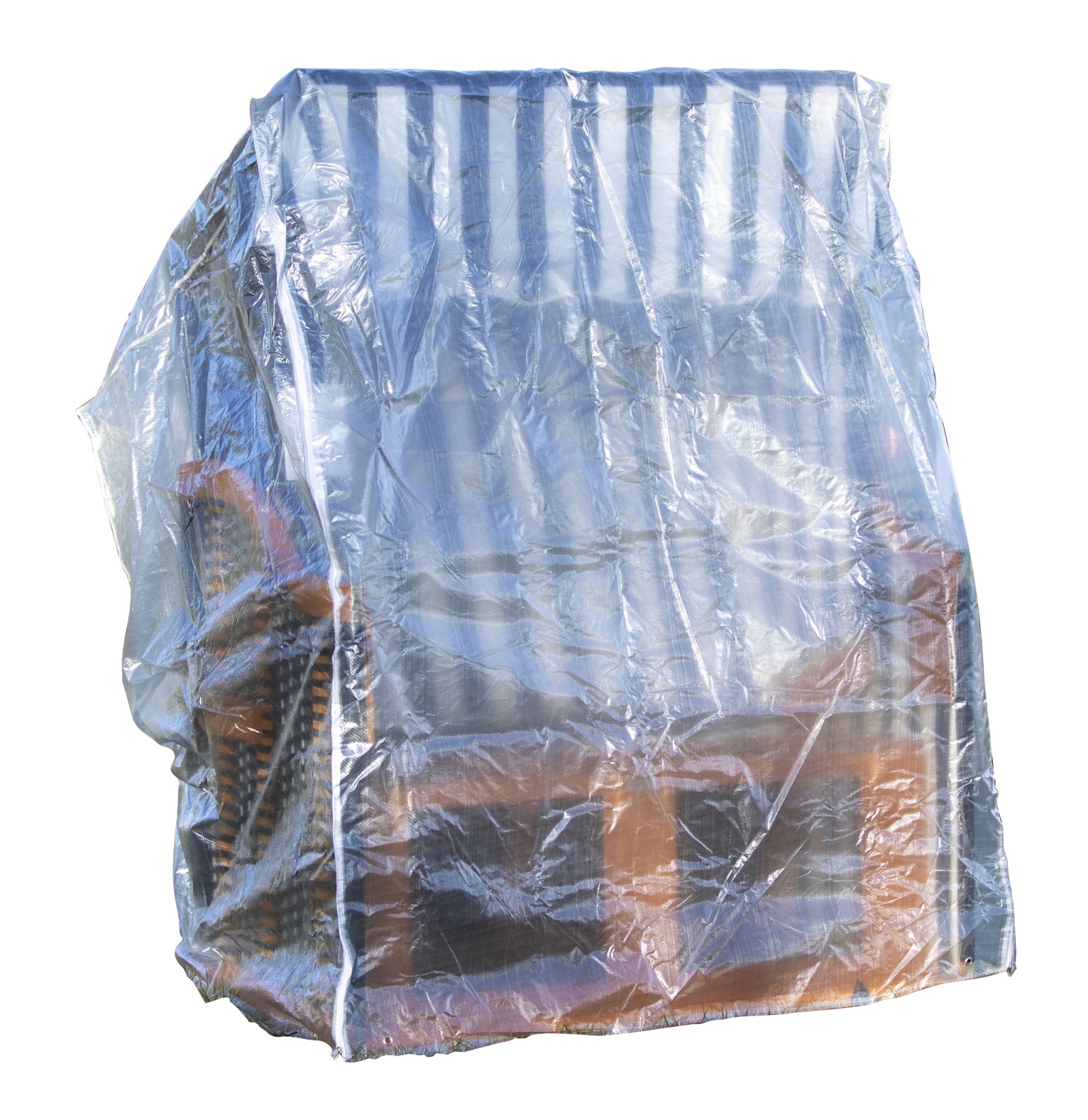 Abdeckhülle für Strandkorb - transparent - frostbeständig