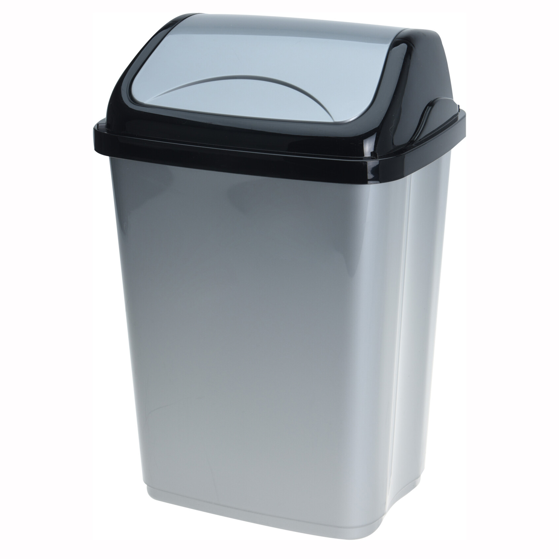 Abfalleimer - grau - 5 Liter - Schwingdeckel