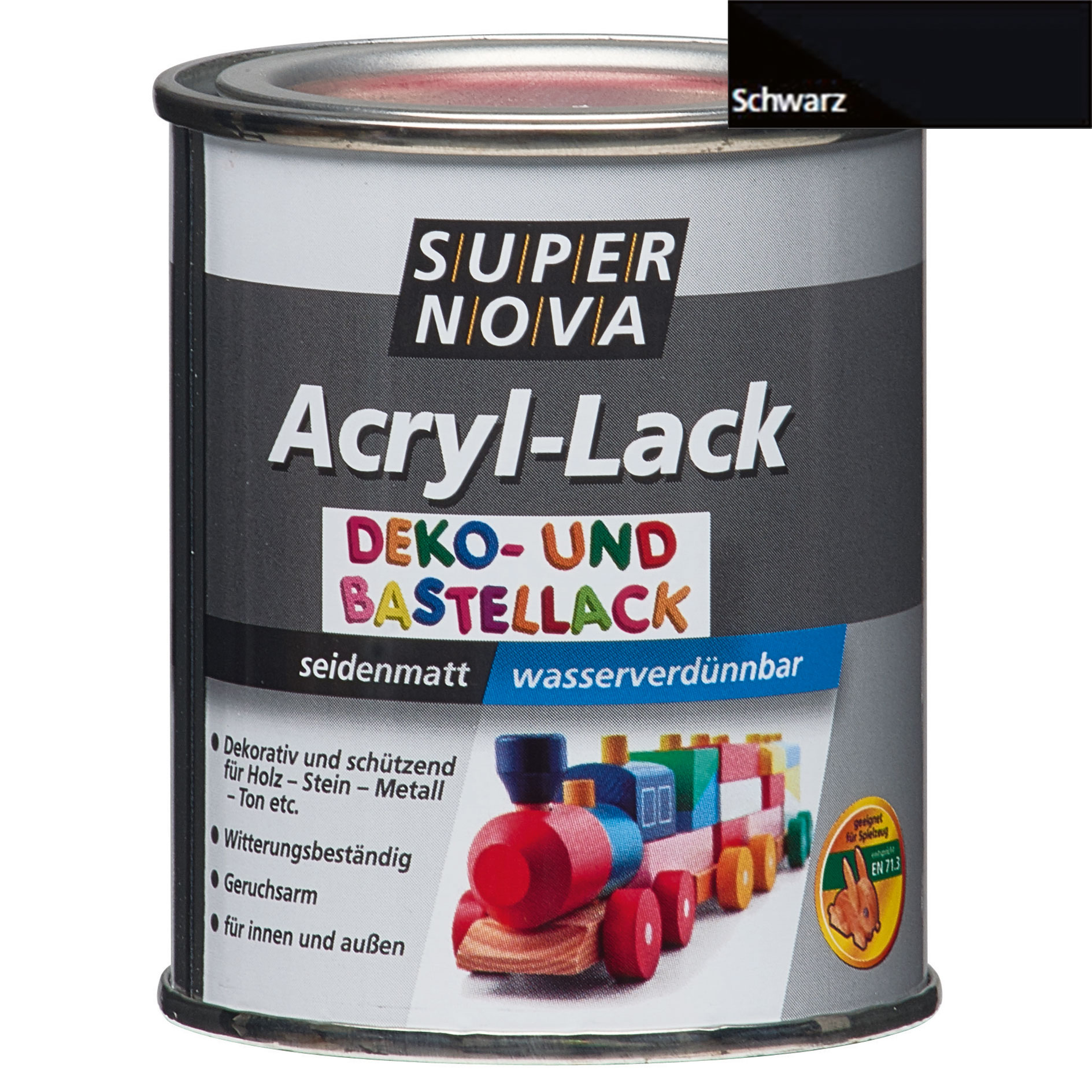 Acryl-Bastellack - schwarz - 125 ml