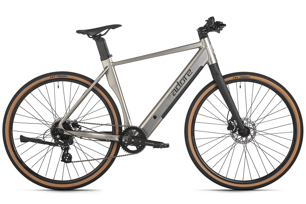 ADORE Herren E-Citybike Urban UBR-770 - stahlgrau matt - 28 Zoll