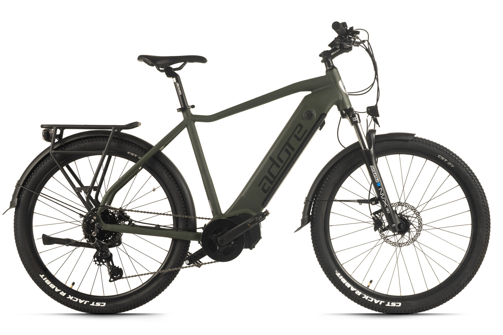 ADORE Herren E-Trekkingfahrrad STX-600 - olivgrün matt - 27,5 Zoll