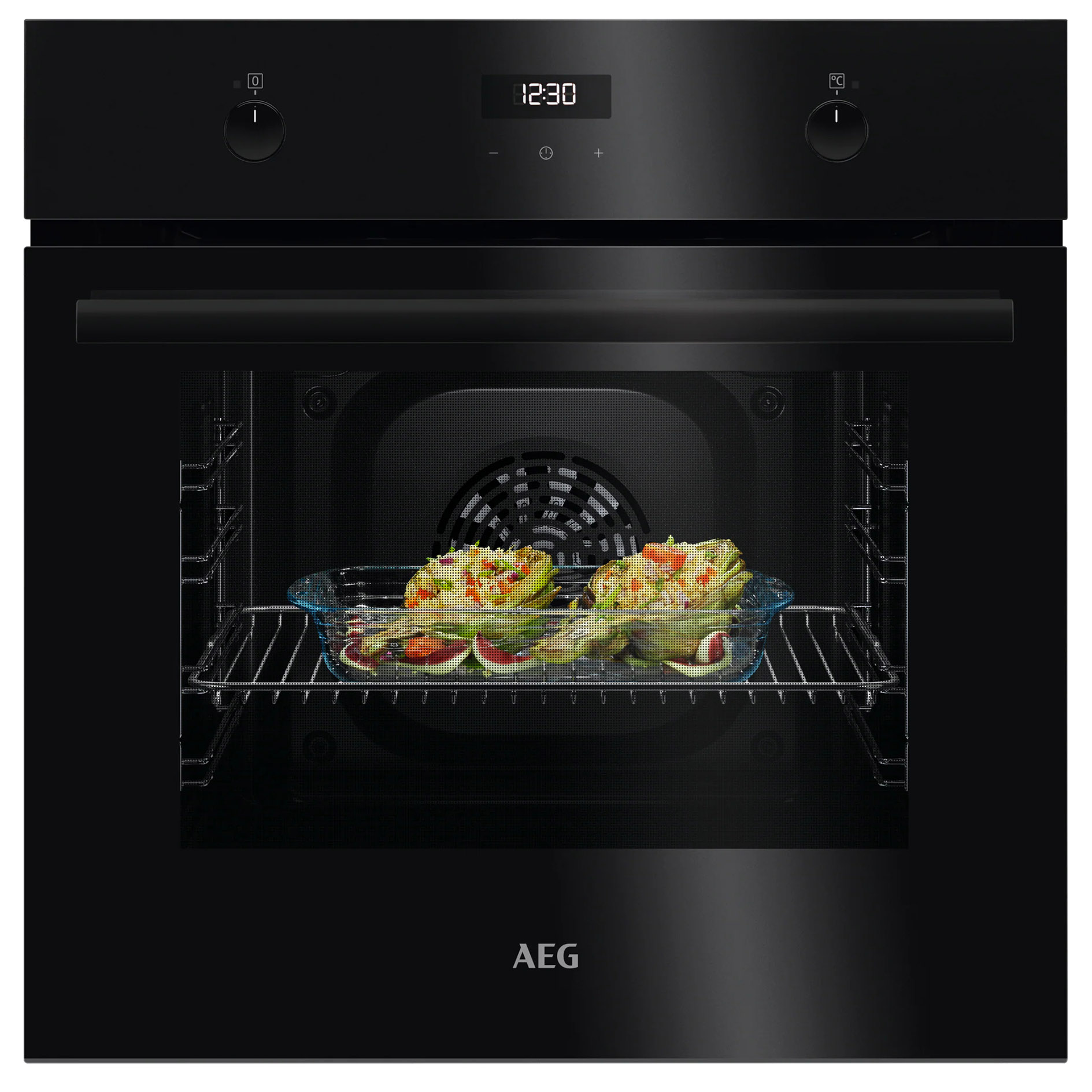 AEG Einbau-Backofenset AB11B1 - schwarz - A