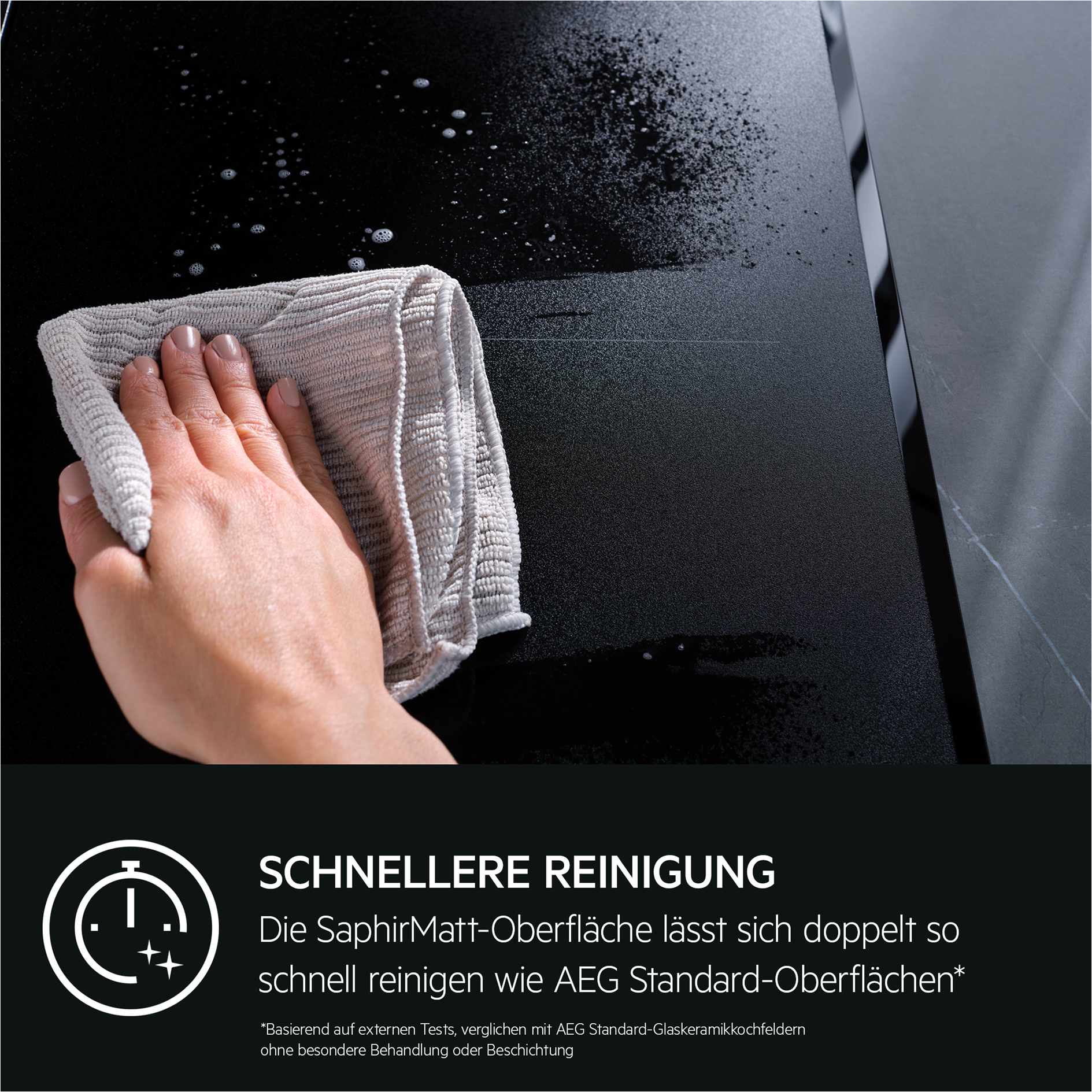 AEG Einbau-Kochfeld mit Dunstabzug XUB6745AS - A+
