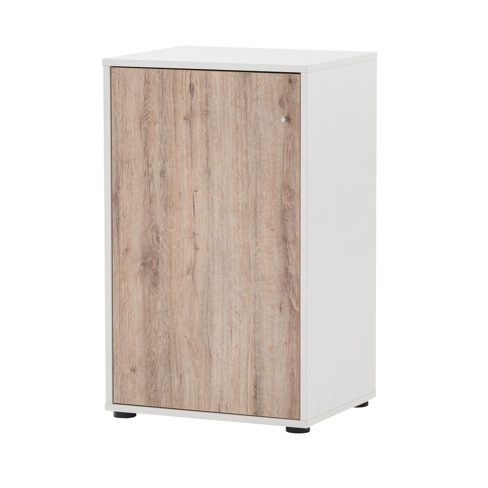 Aktenschrank - perlweiß-Wildeiche - 2 Fächer