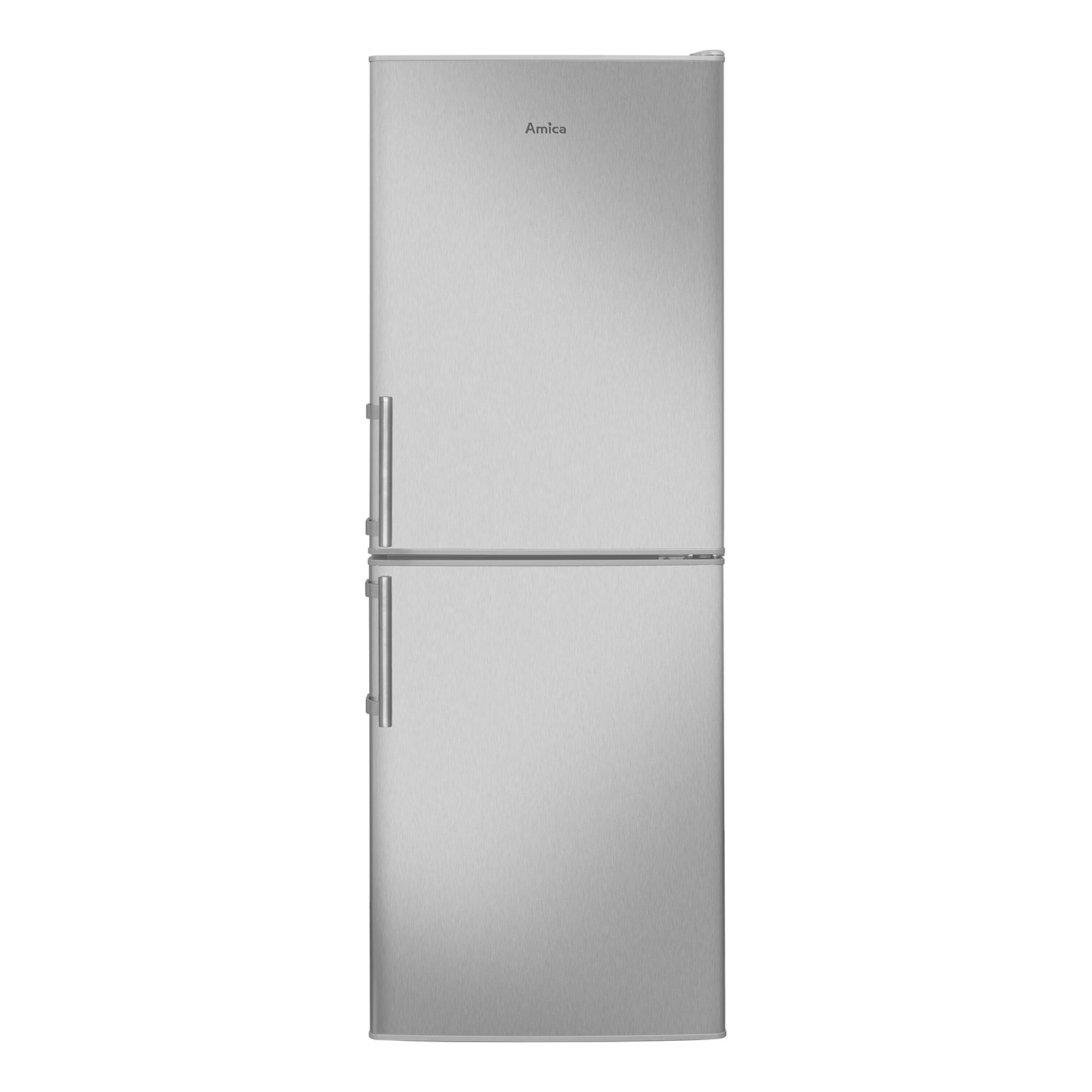 Amica KGC 15494 E Frigo Combinato NoFrost – 250L, Larghezza 55 Cm, Classe E, LED, Super Cool – Acciaio Inox