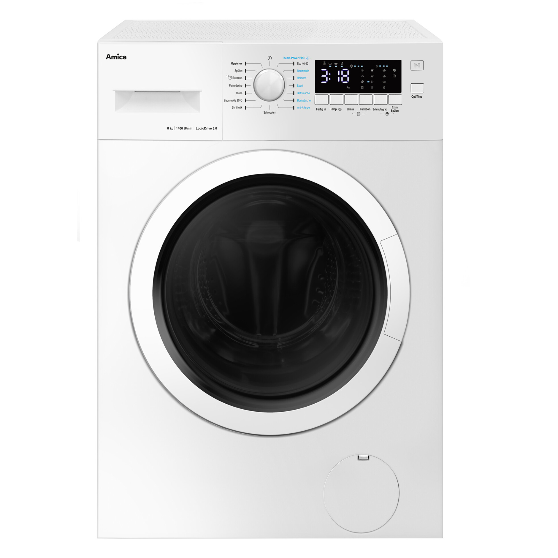 AMICA Waschmaschine WA 484 082 - weiß - 8 kg - A