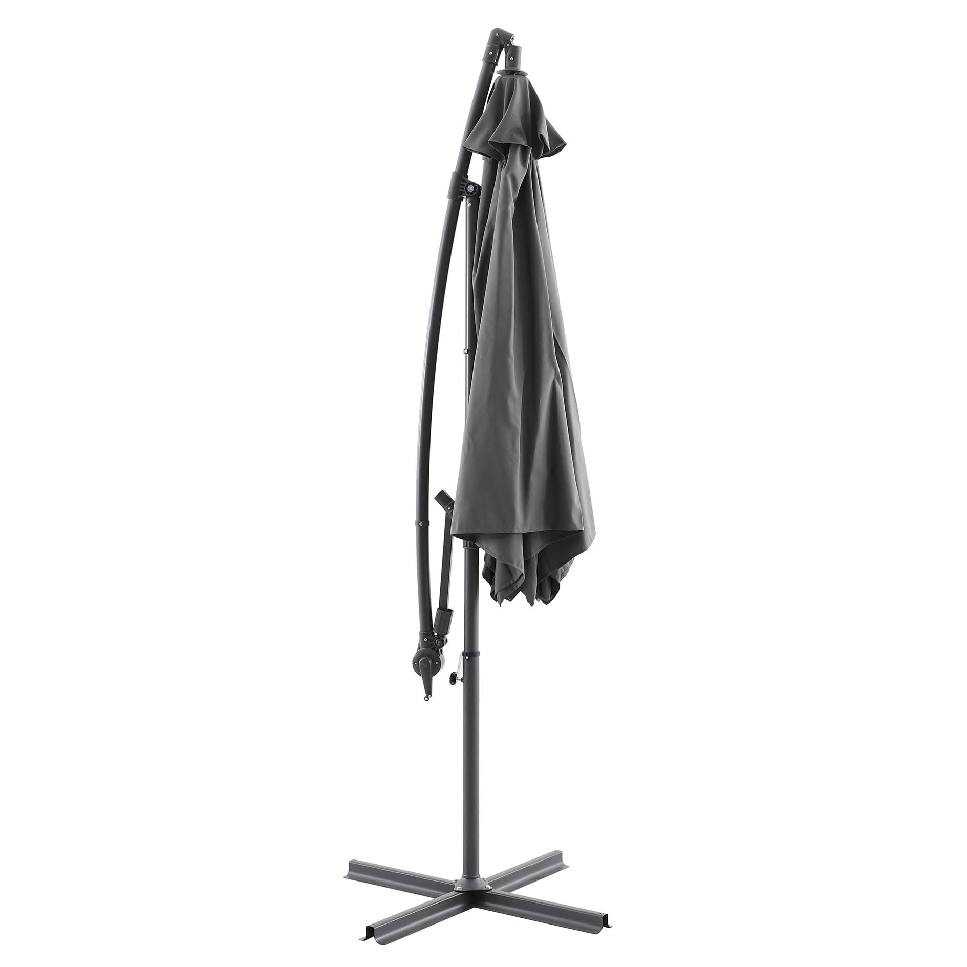 Ampelschirm - dunkelgrau - Ø 290 cm 