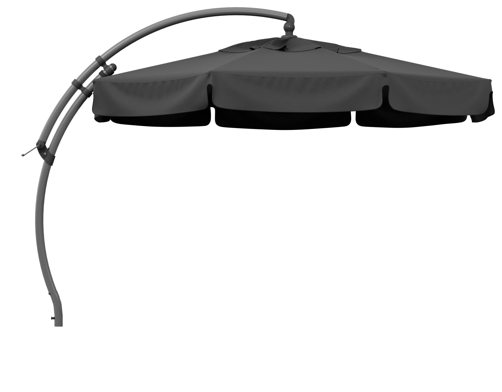 Ampelschirm EASY SUN - anthrazit - silber - Ø 350 cm