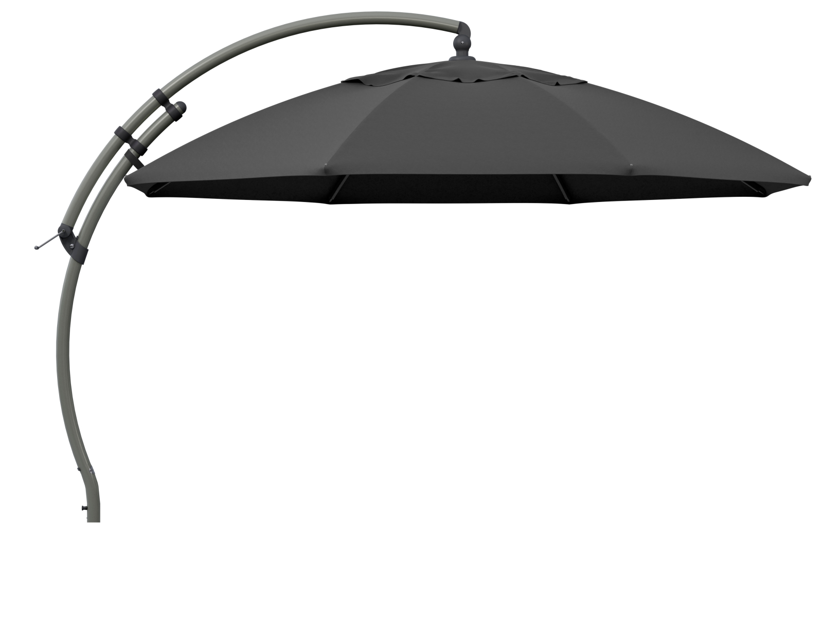 Ampelschirm EASY SUN - anthrazit - silber - Ø 375 cm