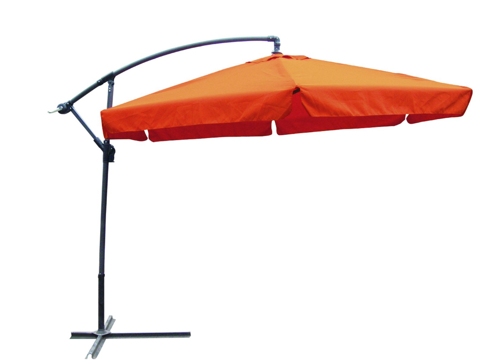 Ampelschirm - terrakotta - sechseckig - Ø 300 cm