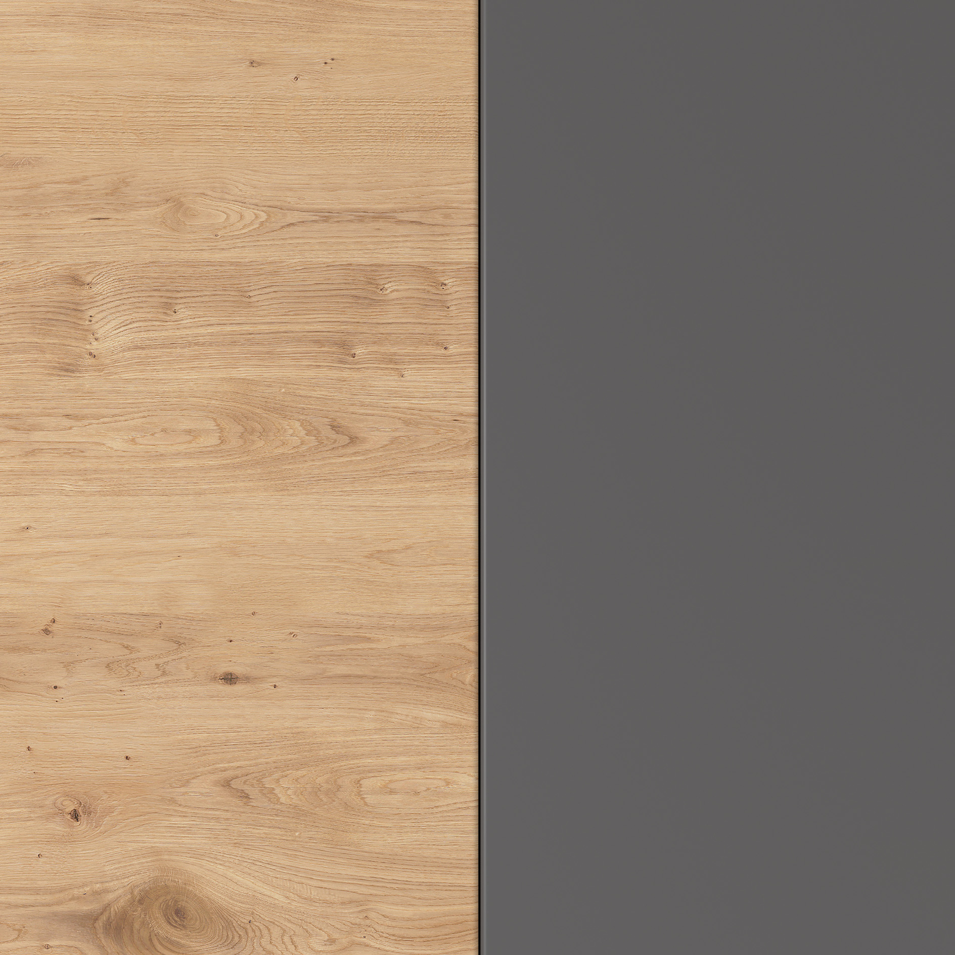 Anbauwand - Artisan Eiche - anthrazit - 268 cm breit