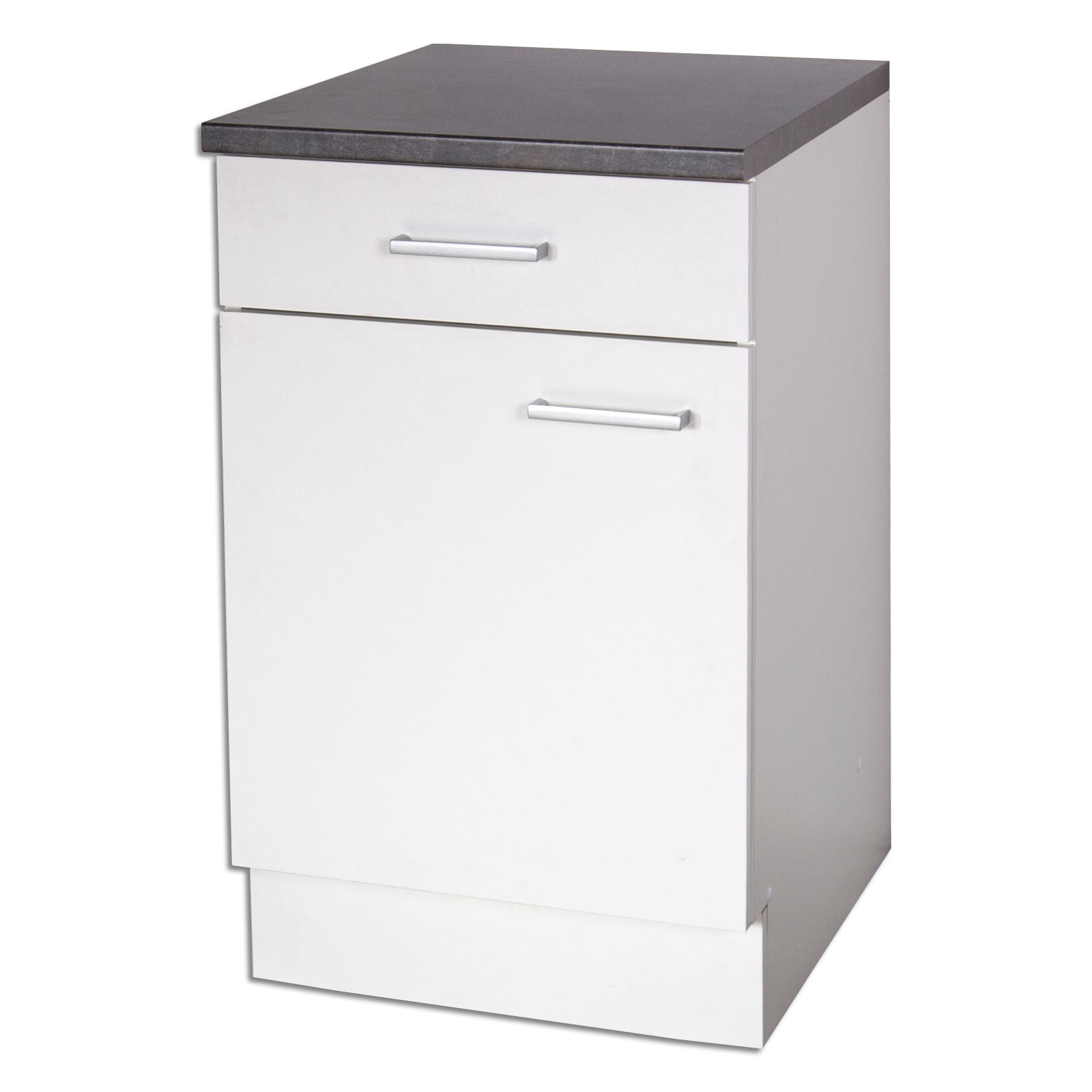 Anrichte GIRONA - weiß-Marmor - 50 cm breit - 50 cm tief