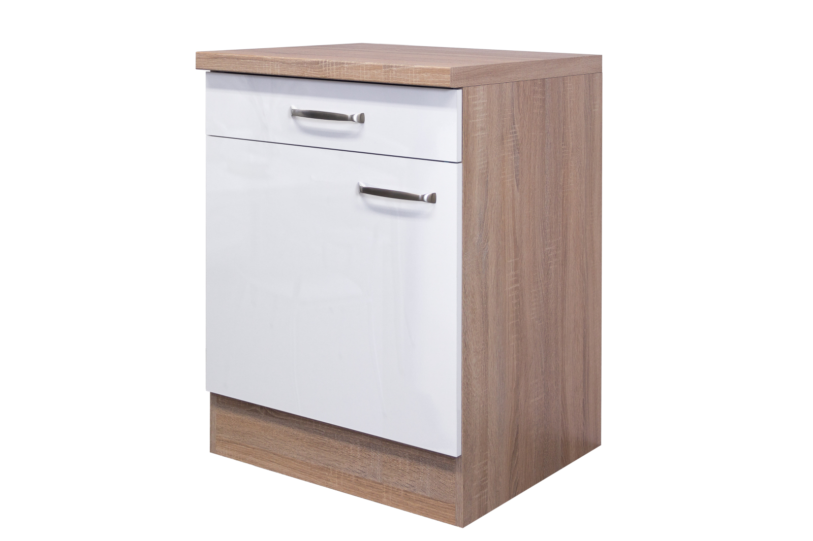 Anrichte VALERO - weiß Hochglanz-Sonoma Eiche - 60 cm