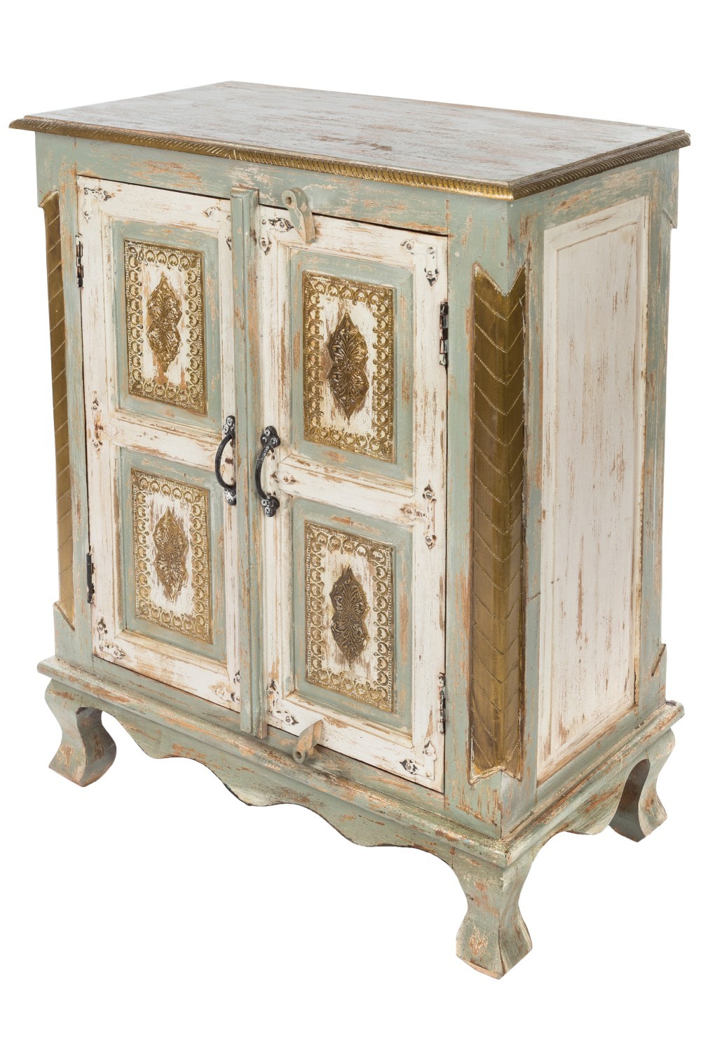 Antike Holzkommode - grau-braun - 90 cm breit